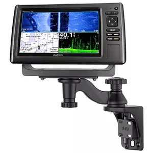 Vertical 6" Swing Arm Mount for Fishfinders & Plotters by RAM Mounts, Active holder, Black, for Boat