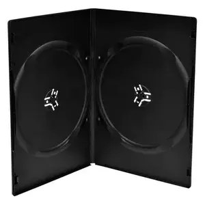 Optical disc slimline case MediaRange BOX14-7-100 — 2-disc capacity, black, 136×191×7 mm, pack of 100