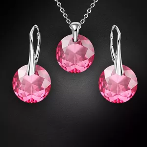 Sudraba komplekts "Marianna (Rose)" ar Swarovski™ kristāliem