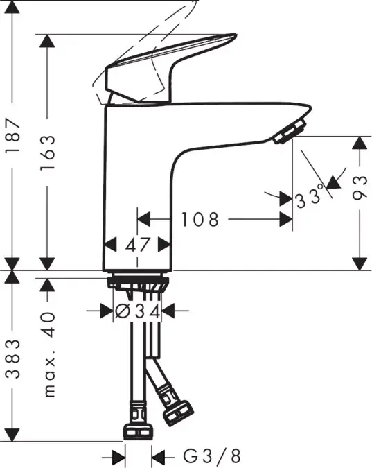 Смеситель для раковины Hansgrohe Logis Photo 6