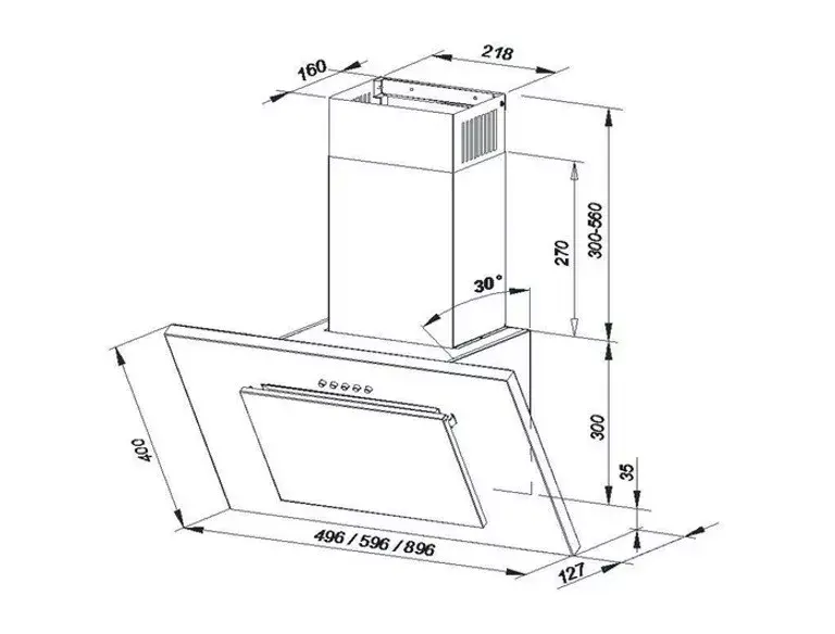 MAAN Vertical 2 90 Chimney Hood Photo 2