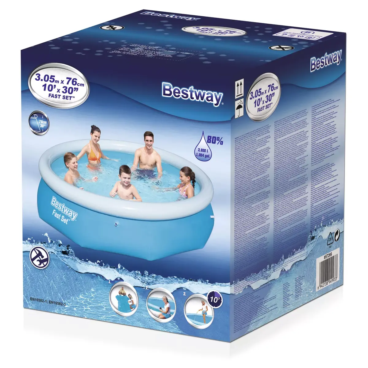 Piepūšamais baseins Bestway Fast Set Pool 3,05 m Photo 3