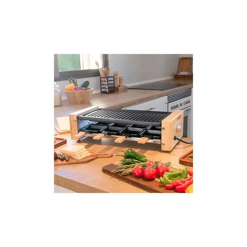 Расклет-гриль Cecotec Cheese&Grill 8200 Wood Black Photo 3