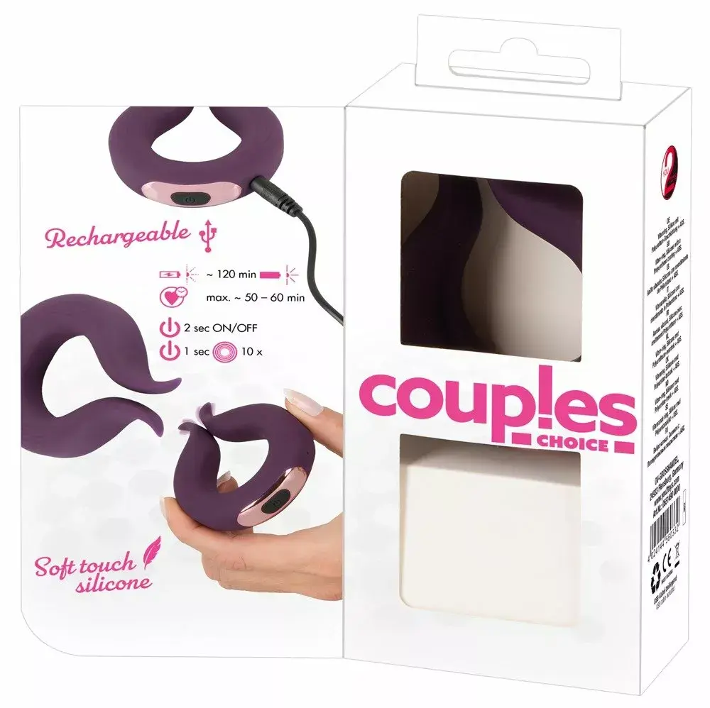 Couples Choice кольцевой вибратор силикон 2 мотора Photo 12