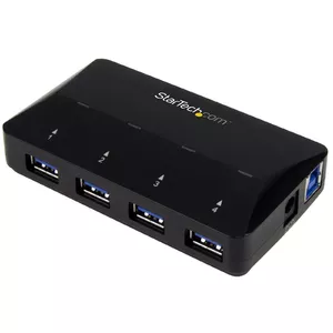 USB 3.0 хаб StarTech 4 порта с выделенным зарядным портом 2,4A, интерфейс хоста USB 3.2 Gen 1 Type-B, чёрный