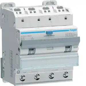 Дифференциальный автоматический выключатель Hager ADM416QC 4P 16A 6kA тип A