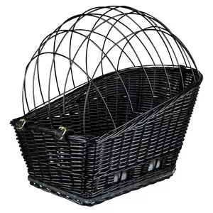 TRIXIE 13117 velosipēda soma un groza Aizmugure Velosipēda grozs Plastmasa, Vītols Melns