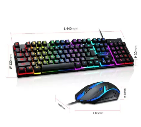 T-WOLF TF200 gaming keyboard and mouse set Photo 2