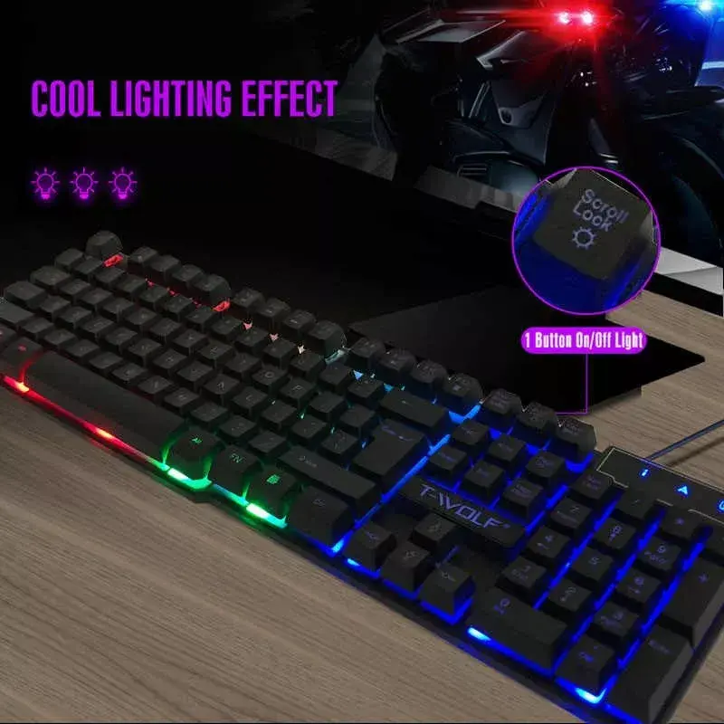 T-WOLF TF200 gaming keyboard and mouse set Photo 5