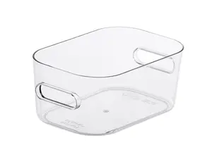 SmartStore Compact Clear XS Storage Box, 0.6 Liters, Transparent SAN Plastic