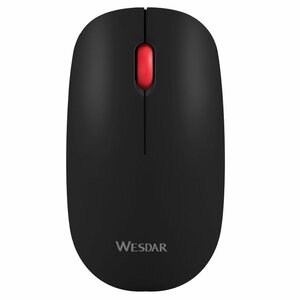 Wesdar X19 Ergonomic Soft Touch Wireless Office & Study Optical Mouse 3 buttons 1200dpi  Black