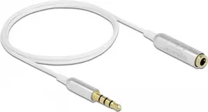 Audio Extension Cable DeLOCK 66072 3.5 mm Male to Female Ultra Slim 0.5 m White