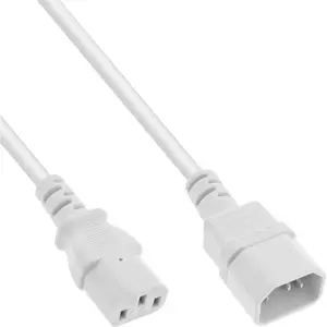 Сетевой удлинитель питания InLine C13 - C14 белый H05VV-F 250V