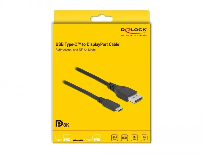 USB Type-C uz DisplayPort kabelis DeLOCK 86040 Photo 2