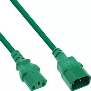 InLine удлинитель холодного устройства C13/C14 зеленый 0.3м