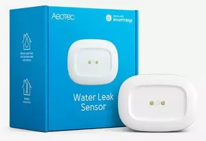 Ūdens noplūdes sensors AEOTEC AEOTEC Water Leak Sensor — ZigBee, mitruma un temperatūras mērītājs, CR2 baterija, 60×36×24 mm