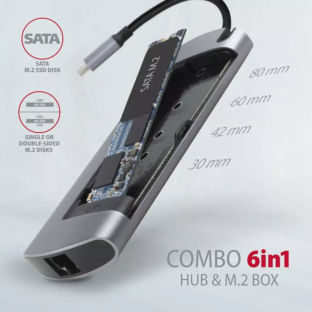 USB-C Hub AXAGON HMC-6M2 Photo 2