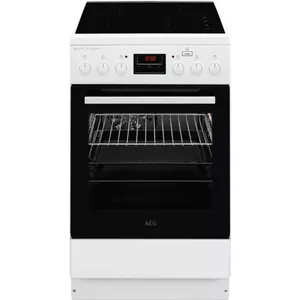 AEG CIB56481BW Freestanding cooker Electric Zone induction hob White A