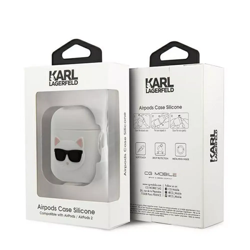 AirPods vāciņš Karl Lagerfeld Choupette balts Photo 3