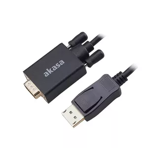 Akasa AK-CBDP25-20BK cable gender changer DisplayPort VGA (D-Sub) Black