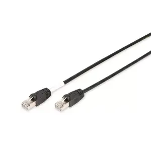 Network Cable Digitus CAT 6 S/FTP outdoor patch cord RJ-45 Cat6 5m Black