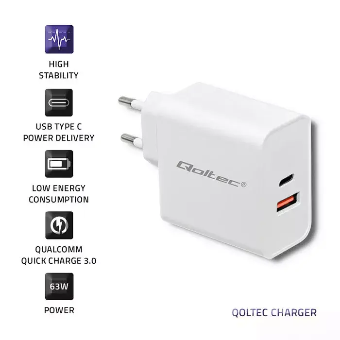 Адаптер QOLTEC 51715 20 В 3 А Photo 4