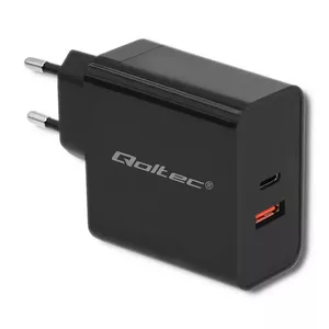Сетевой адаптер QOLTEC 51716 — 220–240 В на 20 В 3 А (63 Вт), чёрный, универсальное внутреннее зарядное