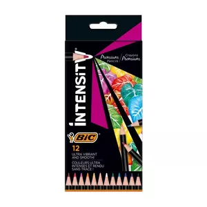 BIC Intensity Premium Melns, Zils, Brūns, Zaļš, Gaiši Zils, Oranžs, Rozā, Lillā, Sarkans, Violets, Balts, Dzeltens 12 pcs