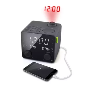 Часы-радио Muse M-189 P — цифровой тюнер FM/PLL, LED-дисплей 0.9", проекция, питание AC/батарейки