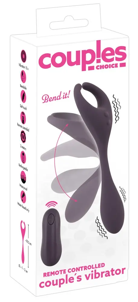 Couples Choice tālvadāms silikona vibrators pāriem