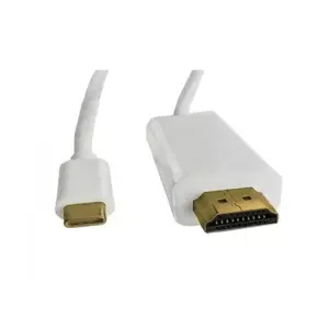 Video cable adapter QOLTEC HL38874 — 1 m HDMI Type A to USB Type-C, white