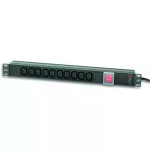 Распределитель питания TECHLY 023783 1U 19" с 8 розетками для серверных стоек