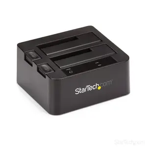 Док-станция для жестких дисков StarTech SDOCK2U313, двухслотовая — 2.5/3.5" SATA I/II/III, USB 3.2 Gen 2 (10 Гбит/с), верхняя загрузка, hot-swap