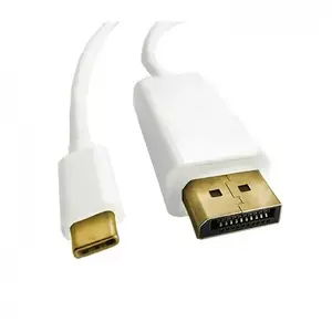 Видео кабель-адаптер QOLTEC 50412 — DisplayPort на USB Type-C, 1 м, белый