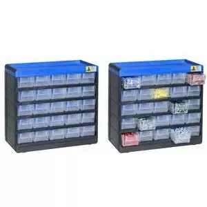 Storage bin magazine allit VarioPlus Pro 464620 modular small parts organizer 29/50 bins, B x H T 300 x 285 mm