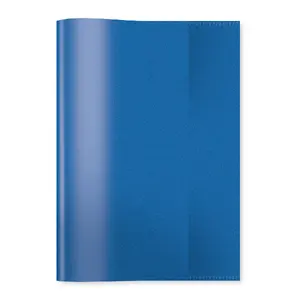 Exercise book cover HERMA PP A5 transparent/dark blue