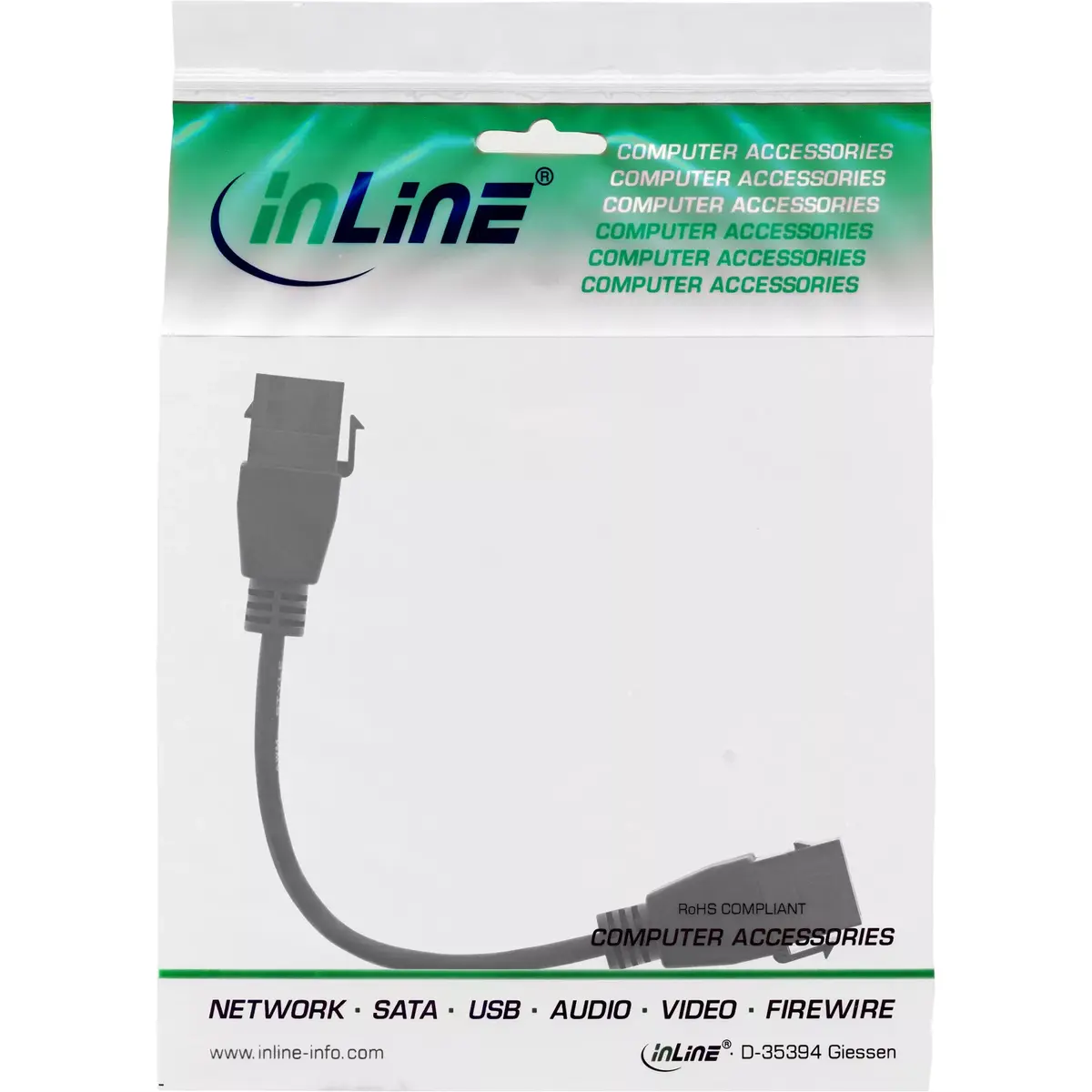USB 3.2 Gen1 2x Keystone adaptera kabelis InLine Photo 2