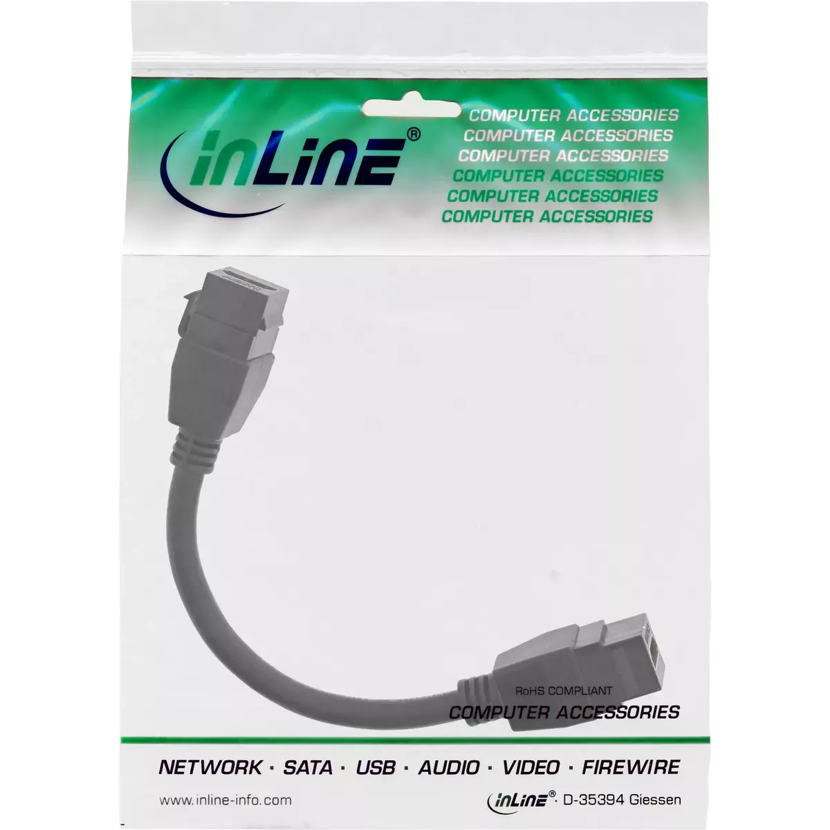 HDMI 2x Keystone cable InLine 76206B Photo 2