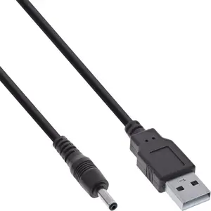InLine USB DC power adapter cable USB A male to DC 3.5x1.35mm 1m