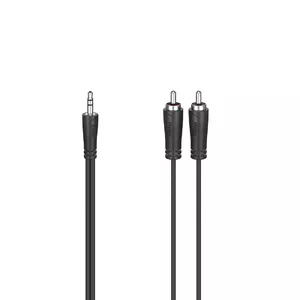Аудиокабель Hama 00205112 5м 3.5мм 2 x RCA Черный