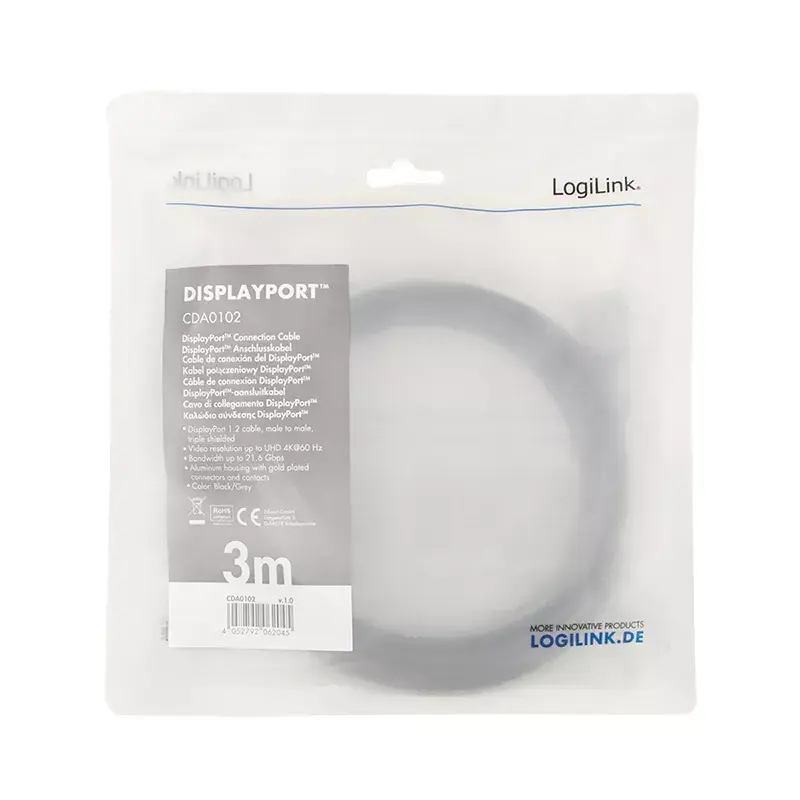 DisplayPort cable LogiLink CDA0102 Photo 3