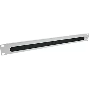 Brush panel InLine 19111E 19" Cable entry plate with brush RAL 7035 grey