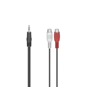 Hama 00205185 аудио кабель 0,1 m 2 x RCA 3,5 мм Черный