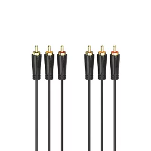 Hama 00205150 audio cable 1.5 m 3 x RCA Black