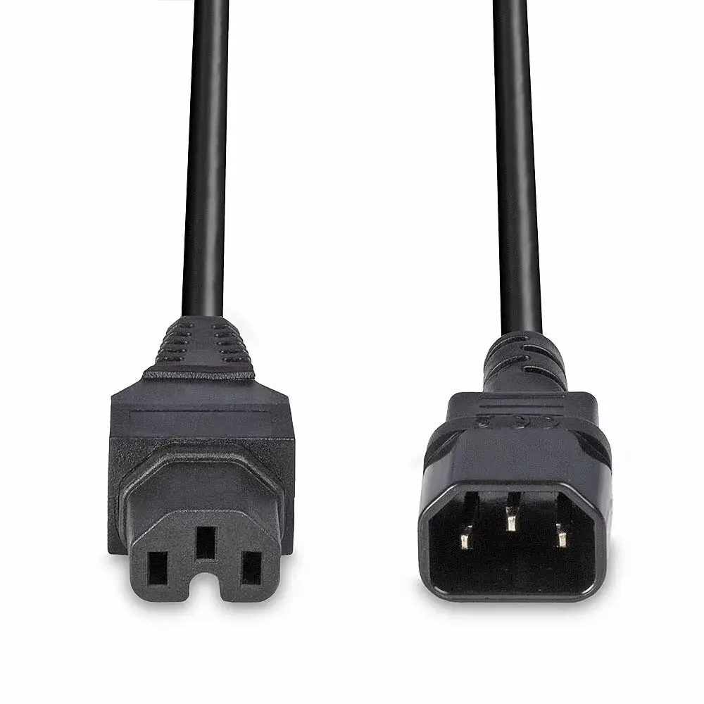Power Cable 2m IEC C14 to IEC C15 Photo 4
