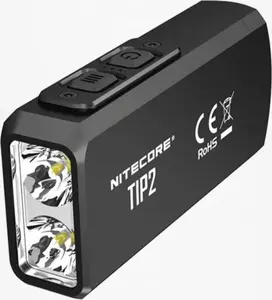 Hand flashlight Nitecore TIP2 — 720 lm, Lithium‑Ion, 55 h runtime, 38.3 g, Black