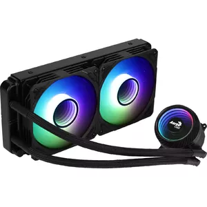 All-in-one CPU Liquid Cooler AEROCOOL MIRAGEL240 — 240mm, 2x120mm ARGB fans, TDP 400W, Black