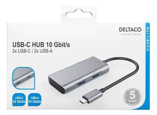 Porta replika Deltaco USBC-HUB201 Photo 3