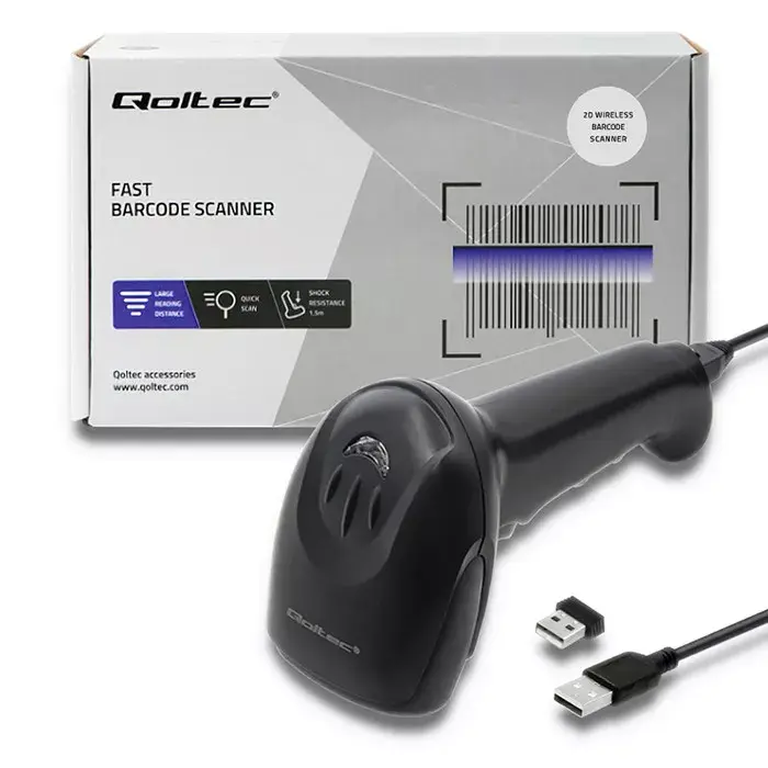 Handheld barcode reader QOLTEC 50868 Photo 2