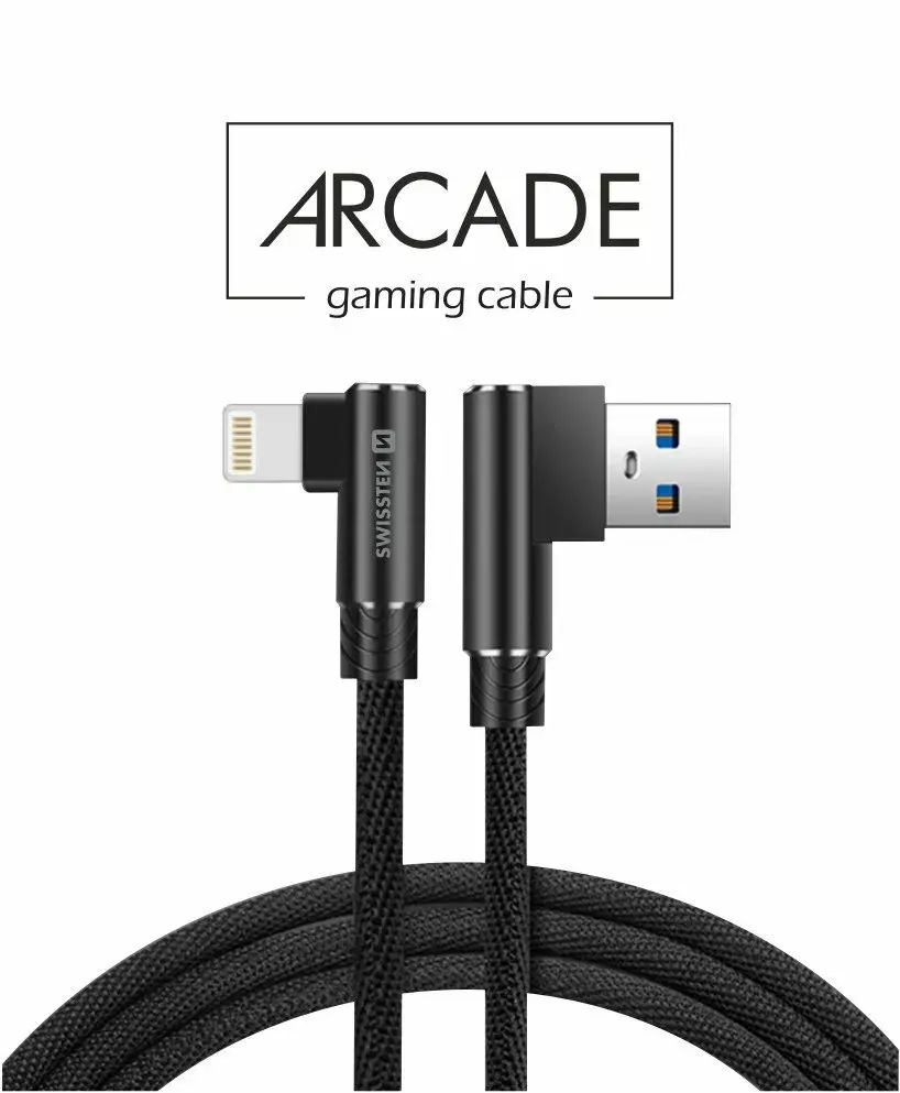 USB to Lightning cable SWISSTEN SW-QU-USB-LIGHT-12M-BK Photo 2